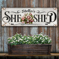 Personalized She Shed Sign by Tailored Canvases