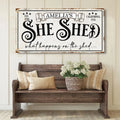 Personalized She Shed Sign IV by Tailored Canvases