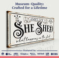 Personalized She Shed Sign IV by Tailored Canvases