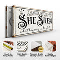Personalized She Shed Sign IV by Tailored Canvases