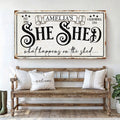 Personalized She Shed Sign IV by Tailored Canvases