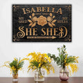 Personalized She Shed Sign V by Tailored Canvases