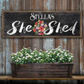 Personalized She Shed Sign VI by Tailored Canvases