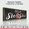 Personalized She Shed Sign VI by Tailored Canvases