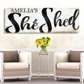 Personalized She Shed Sign VIII by Tailored Canvases