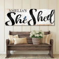 Personalized She Shed Sign VIII by Tailored Canvases