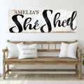 Personalized She Shed Sign VIII by Tailored Canvases