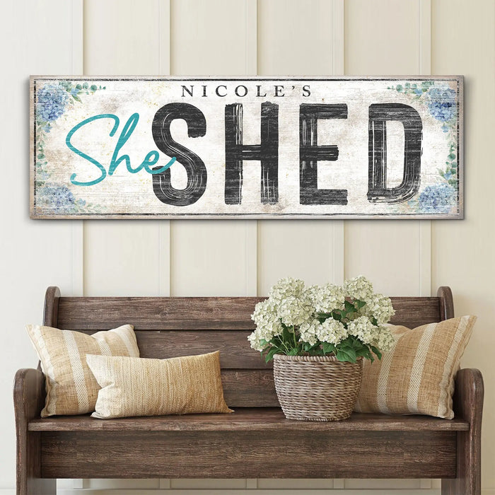 Personalized She Shed Sign XI by Tailored Canvases