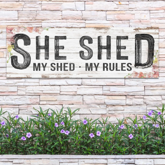 Personalized She Shed Sign XIV by Tailored Canvases