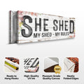 Personalized She Shed Sign XIV by Tailored Canvases