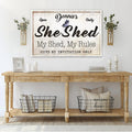 Personalized She Shed Sign XIX by Tailored Canvases