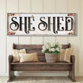 Personalized She Shed Sign XV by Tailored Canvases