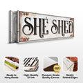 Personalized She Shed Sign XV by Tailored Canvases