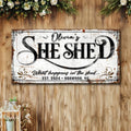 Personalized She Shed Sign XVIII by Tailored Canvases