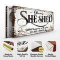 Personalized She Shed Sign XVIII by Tailored Canvases