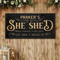Personalized She Shed Sign XX by Tailored Canvases