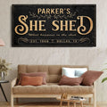 Personalized She Shed Sign XX by Tailored Canvases