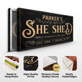 Personalized She Shed Sign XX by Tailored Canvases