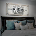Personalized Skeleton Bedroom Sign - Gothic Art For Bedroom by Tailored Canvases