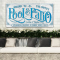 Personalized Swimming Pool Sign by Tailored Canvases