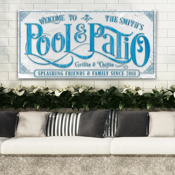 Personalized Swimming Pool Sign by Tailored Canvases