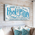 Personalized Swimming Pool Sign by Tailored Canvases