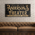 Personalized Theater Sign by Tailored Canvases