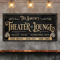 Personalized Theater Sign II by Tailored Canvases