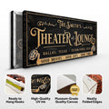 Personalized Theater Sign II by Tailored Canvases