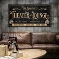 Personalized Theater Sign II by Tailored Canvases