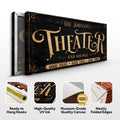 Personalized Theater Sign III by Tailored Canvases