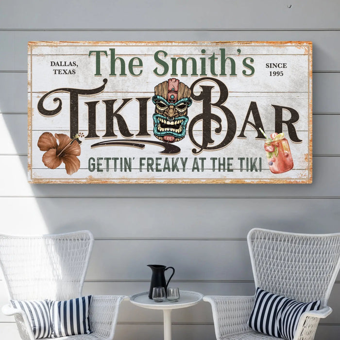 Personalized Tiki Bar Sign by Tailored Canvases