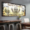 Personalized Tiki Bar Sign: Custom Bar Signs for Home Bar – Ideal For Your Basement Bar Or Man Cave Decor by Tailored Canvases