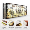 Personalized Tiki Bar Sign: Custom Bar Signs for Home Bar – Ideal For Your Basement Bar Or Man Cave Decor by Tailored Canvases