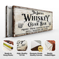 Personalized Whiskey and Cigar Bar Sign by Tailored Canvases