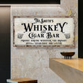 Personalized Whiskey and Cigar Bar Sign by Tailored Canvases