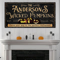Personalized Wicked Pumpkins Halloween Sign by Tailored Canvases