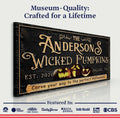 Personalized Wicked Pumpkins Halloween Sign by Tailored Canvases