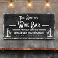 Personalized Wine Bar Sign by Tailored Canvases