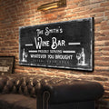 Personalized Wine Bar Sign by Tailored Canvases