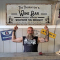 Personalized Wine Bar Sign II by Tailored Canvases