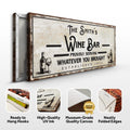 Personalized Wine Bar Sign II by Tailored Canvases