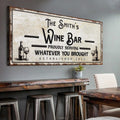 Personalized Wine Bar Sign II by Tailored Canvases