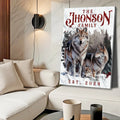 Personalized Wolf Family Wall Art by Tailored Canvases