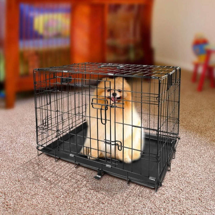 Pet Crates Folding Metal - Assorted Sizes by DailySale