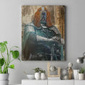 Pet Medieval Knight Portrait - Basset Hound Sign by Tailored Canvases