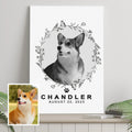 Pet Memorial Portrait Monochrome Sign by Tailored Canvases