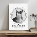 Pet Memorial Portrait Monochrome Sign by Tailored Canvases
