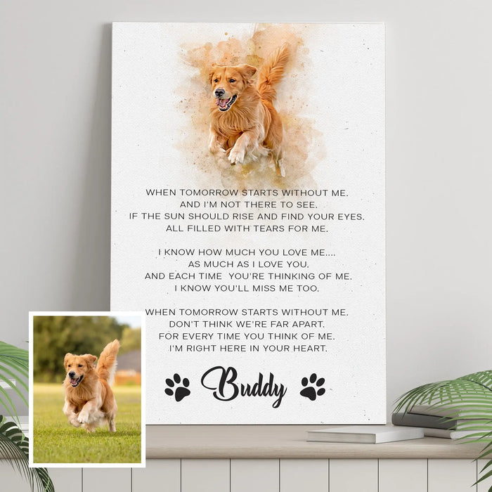 Pet Memorial Sign I'm Right Here In Your Heart by Tailored Canvases