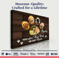Pet Memorial Sign You Left Paw Prints On Our Hearts by Tailored Canvases
